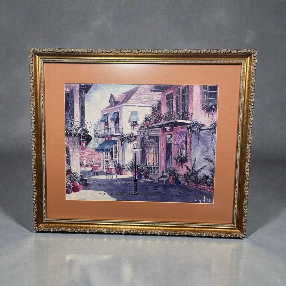 Myrl D’Arcy French Quarter Balcony Street – Signed & Numbered Framed Print